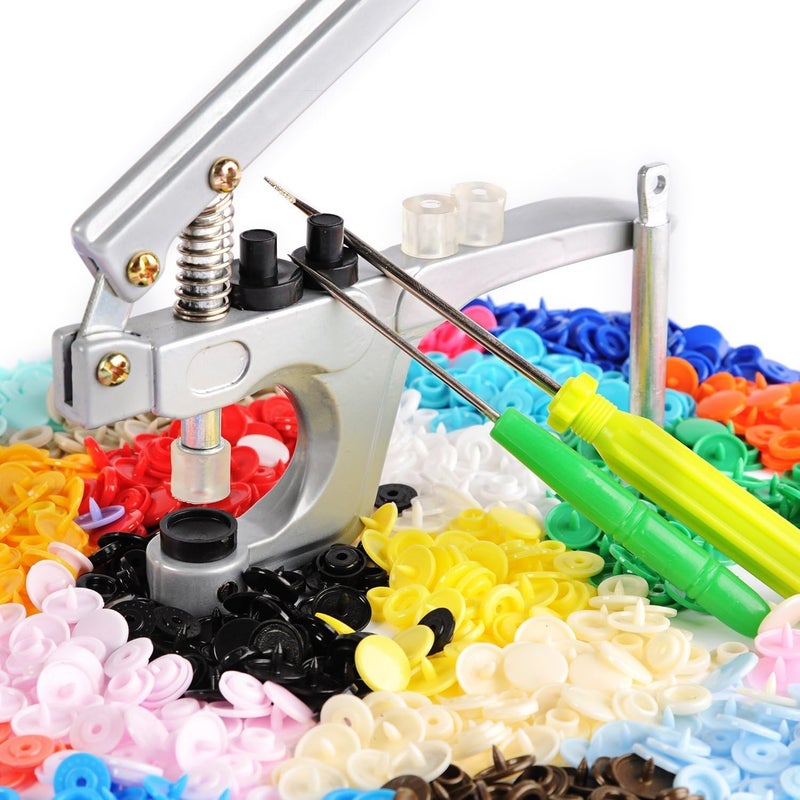 LIHAO Snaps and Snap Pliers Set, 375 Sets T5 Plastic Buttons for Sewing and Crafting - Image 4